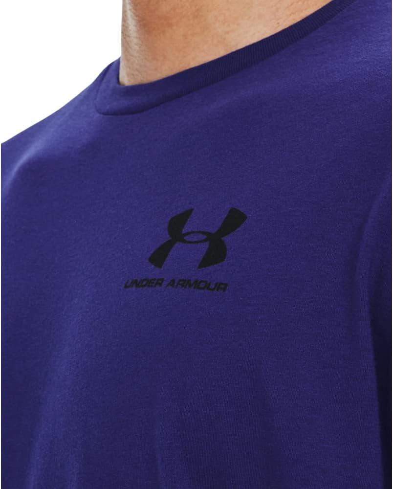 image:imageUnder Armour Mens Sportstyle Left Chest ShortSleeve TShirt468 Sonar Blue Black Black