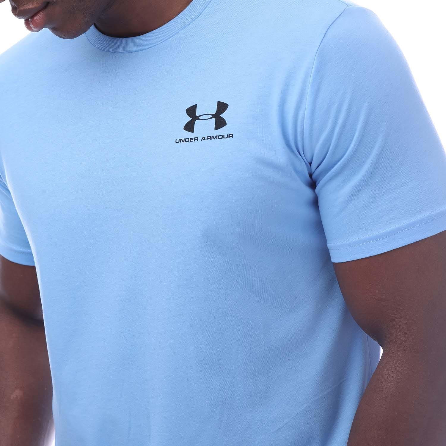 image:imageUnder Armour Mens Sportstyle Left Chest ShortSleeve TShirt469 Horizon Blue Black