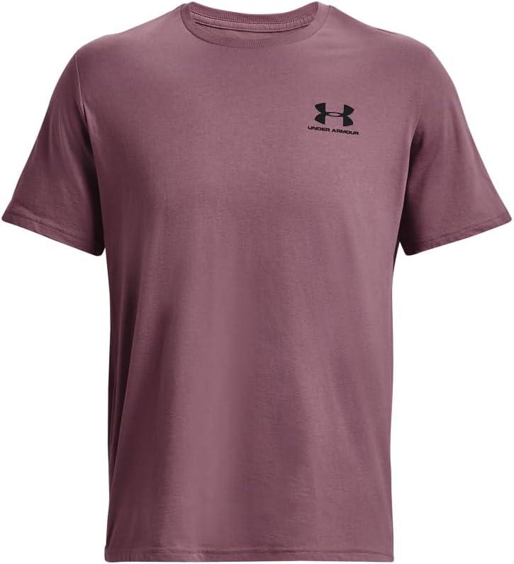 image:imageUnder Armour Mens Sportstyle Left Chest ShortSleeve TShirt500 Misty Purple Black