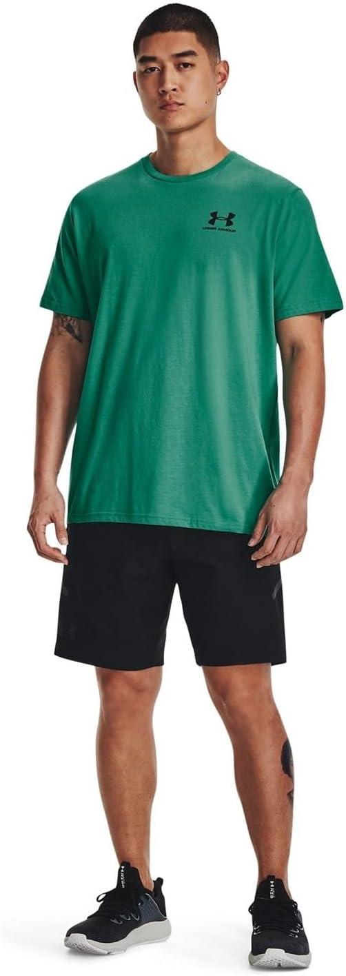image:imageUnder Armour Mens Sportstyle Left Chest ShortSleeve TShirt509 Birdie Green Black Black