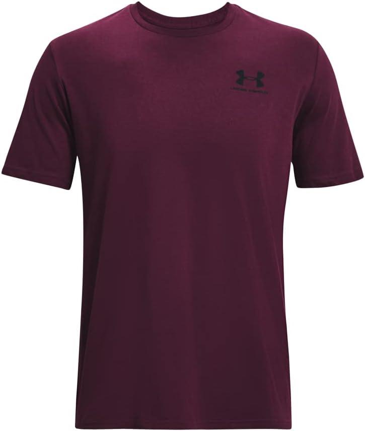 image:imageUnder Armour Mens Sportstyle Left Chest ShortSleeve TShirt572 Purple Stone Black Black