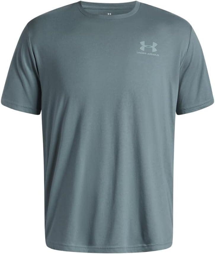 image:imageUnder Armour Mens Sportstyle Left Chest ShortSleeve TShirt587 Jasper Blue Serpentine