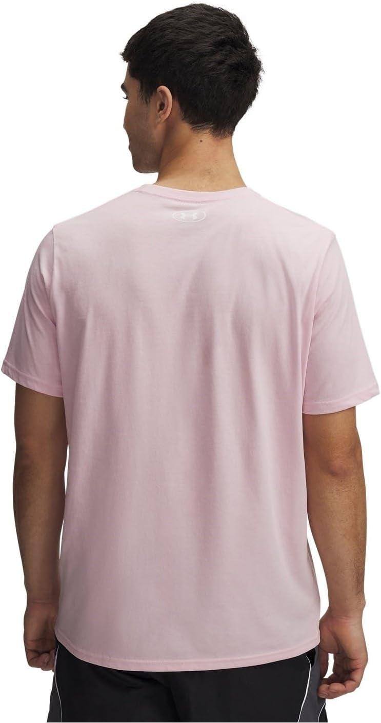 image:imageUnder Armour Mens Sportstyle Left Chest ShortSleeve TShirt647 Prime Pink White