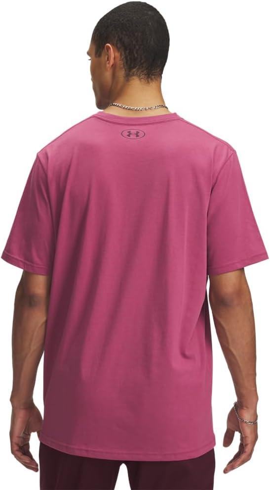 image:imageUnder Armour Mens Sportstyle Left Chest ShortSleeve TShirt659 Fuchsia Dusk Dark Maroon