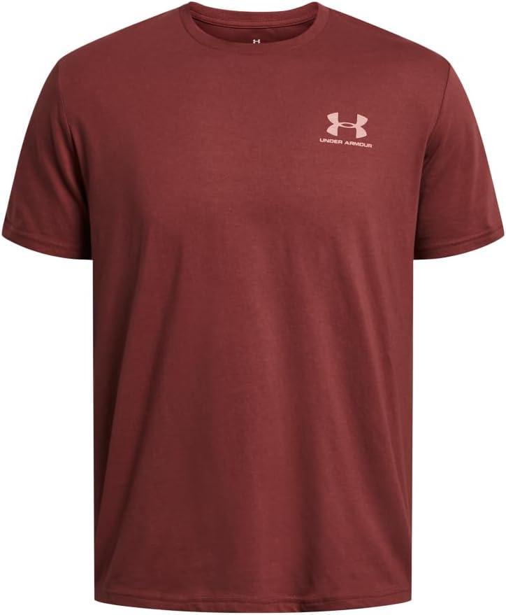 image:imageUnder Armour Mens Sportstyle Left Chest ShortSleeve TShirt689 Cinna Red White