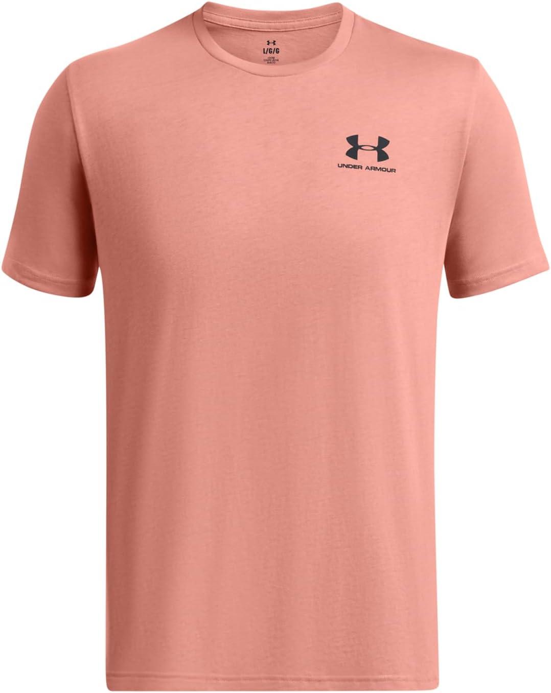 image:imageUnder Armour Mens Sportstyle Left Chest ShortSleeve TShirt696 Canyon Pink