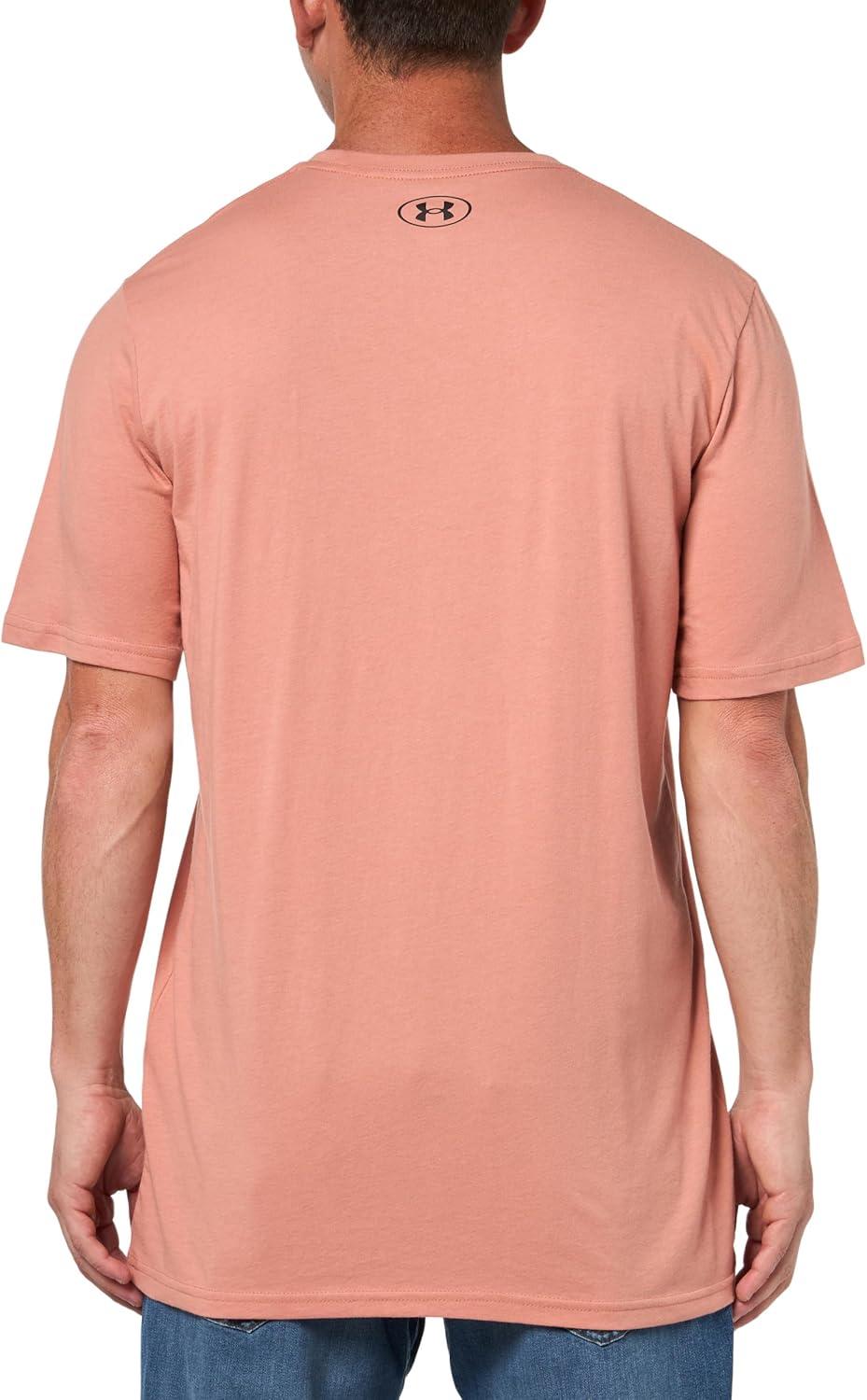 image:imageUnder Armour Mens Sportstyle Left Chest ShortSleeve TShirt697 Canyon Pink Black