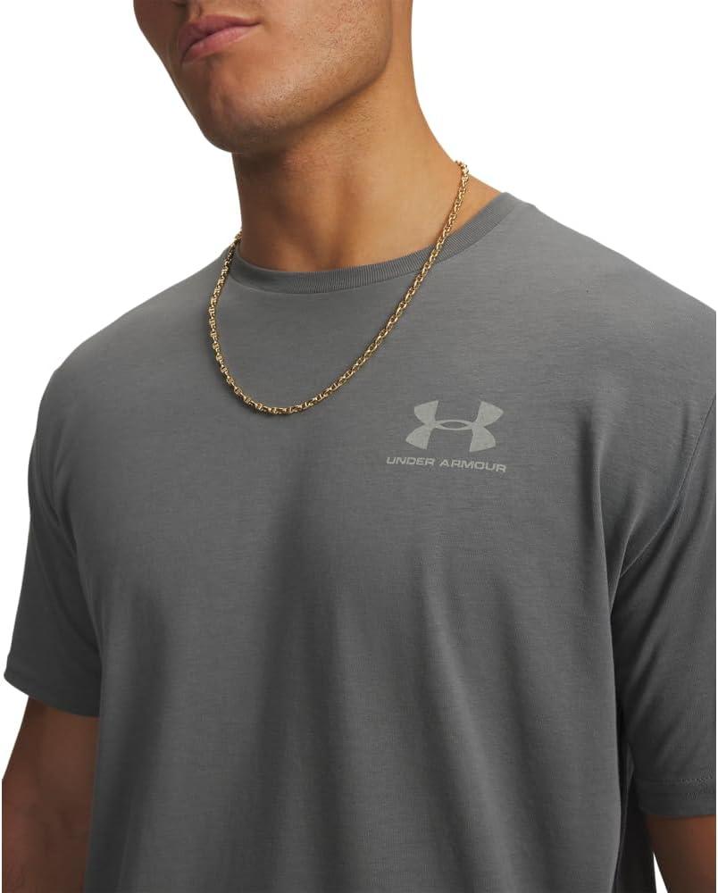 image:imageUnder Armour Mens Sportstyle Left Chest ShortSleeve TShirt709 Clay Green Titanium