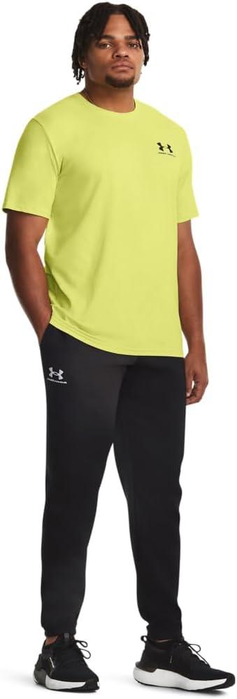image:imageUnder Armour Mens Sportstyle Left Chest ShortSleeve TShirt743 Lime Yellow Black