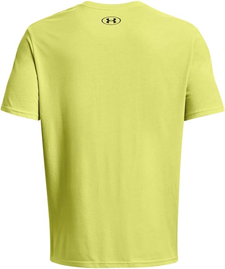 image:imageUnder Armour Mens Sportstyle Left Chest ShortSleeve TShirt743 Lime Yellow Black