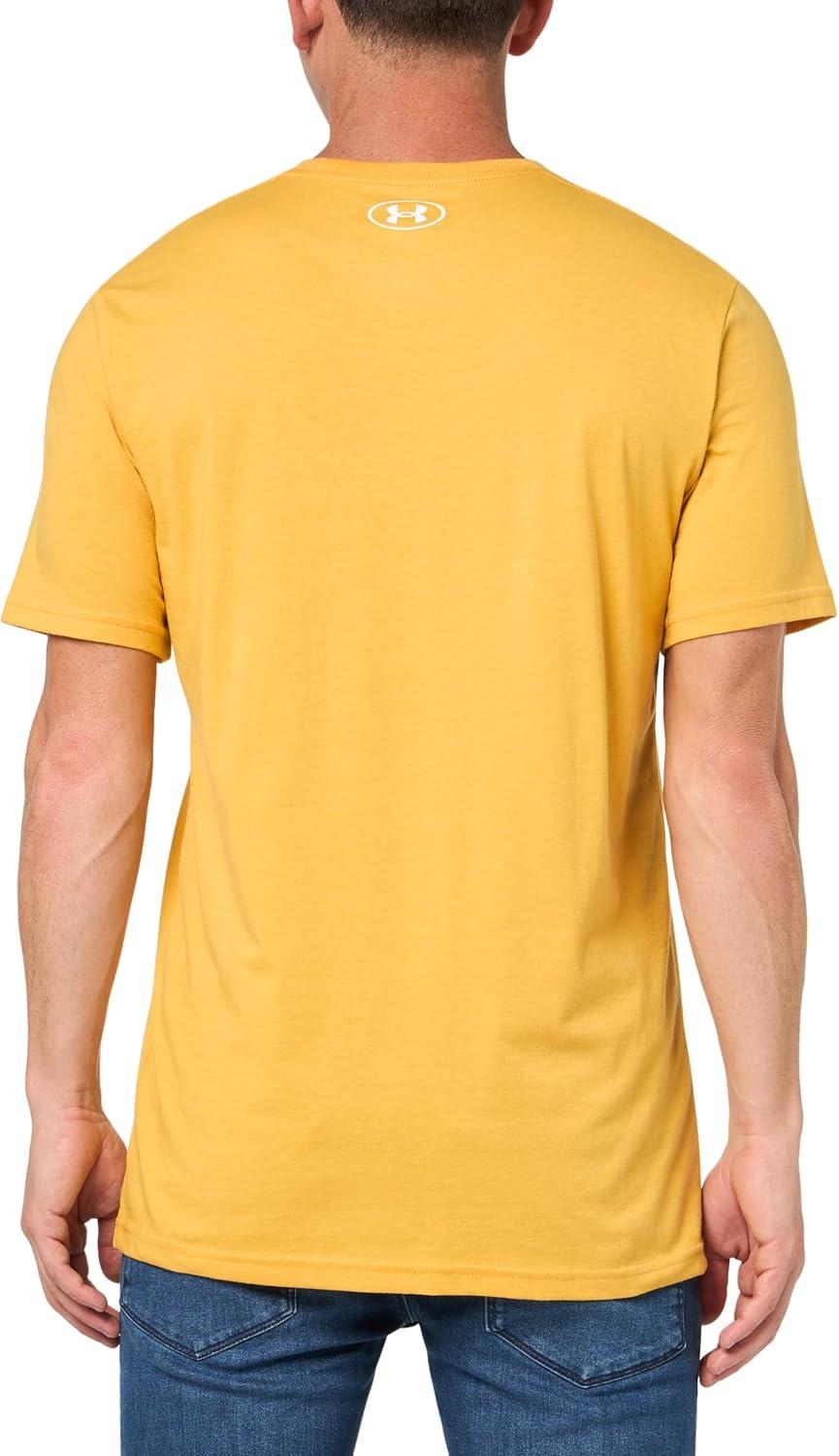 image:imageUnder Armour Mens Sportstyle Left Chest ShortSleeve TShirt773 Noble Gold White