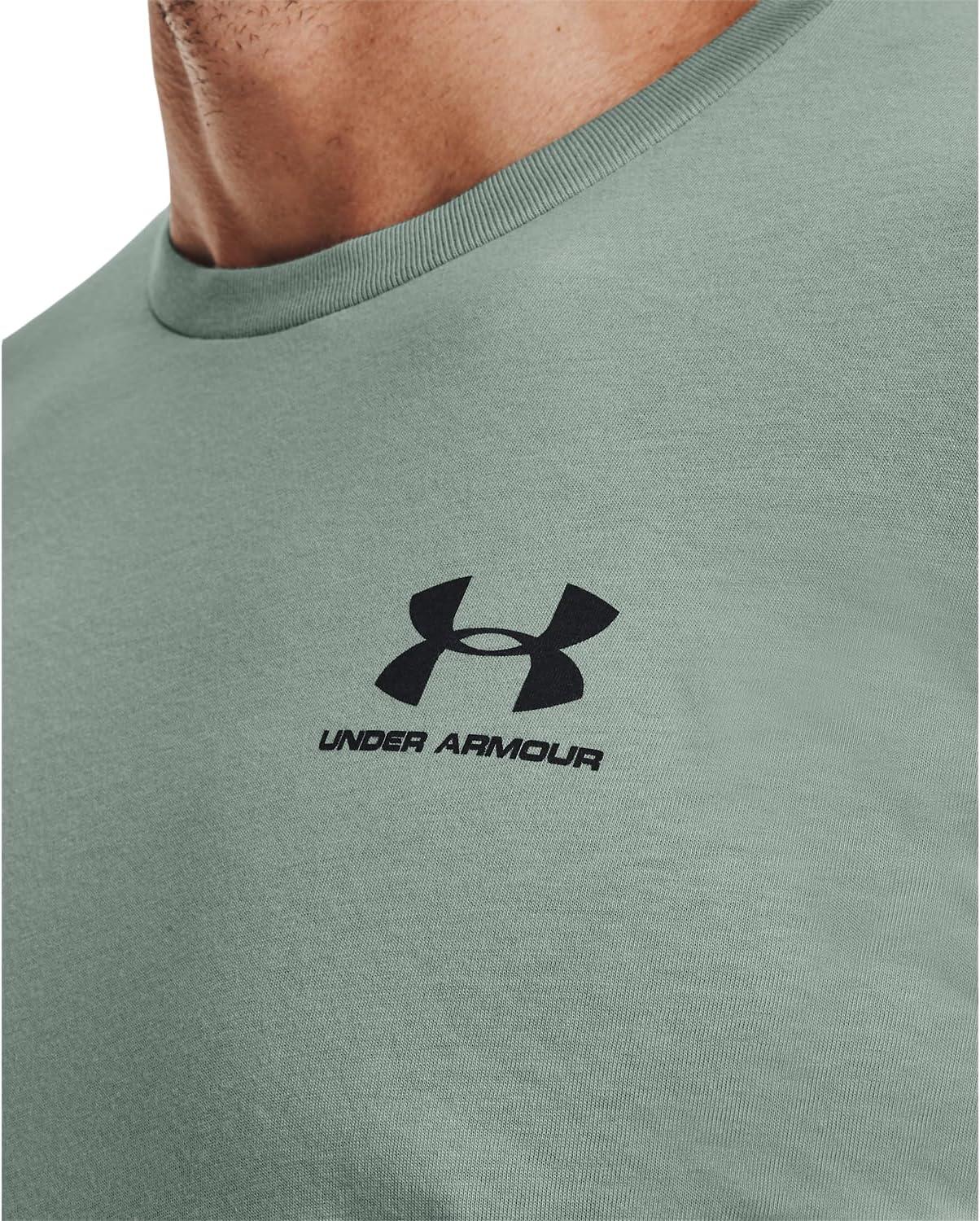 image:imageUnder Armour Mens Sportstyle Left Chest ShortSleeve TShirt781 Opal Green Black