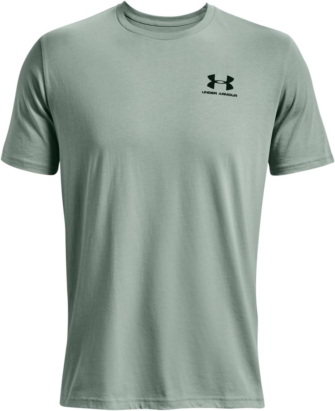image:imageUnder Armour Mens Sportstyle Left Chest ShortSleeve TShirt781 Opal Green Black
