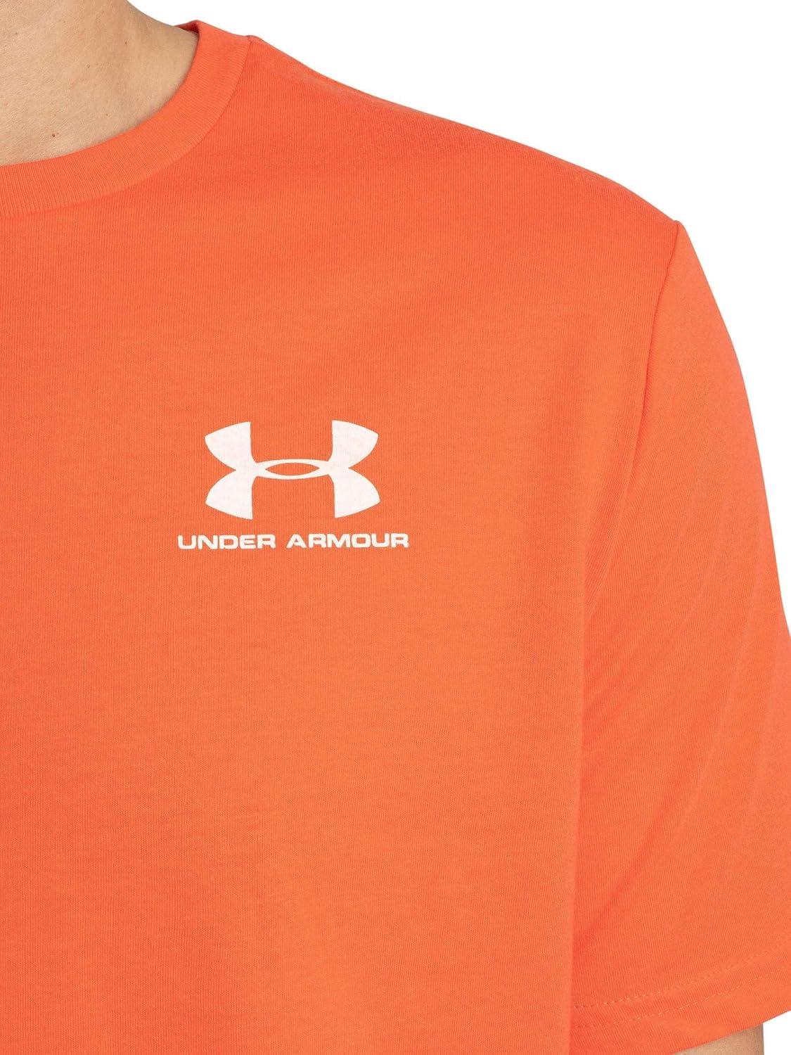 image:imageUnder Armour Mens Sportstyle Left Chest ShortSleeve TShirt847 Fire White