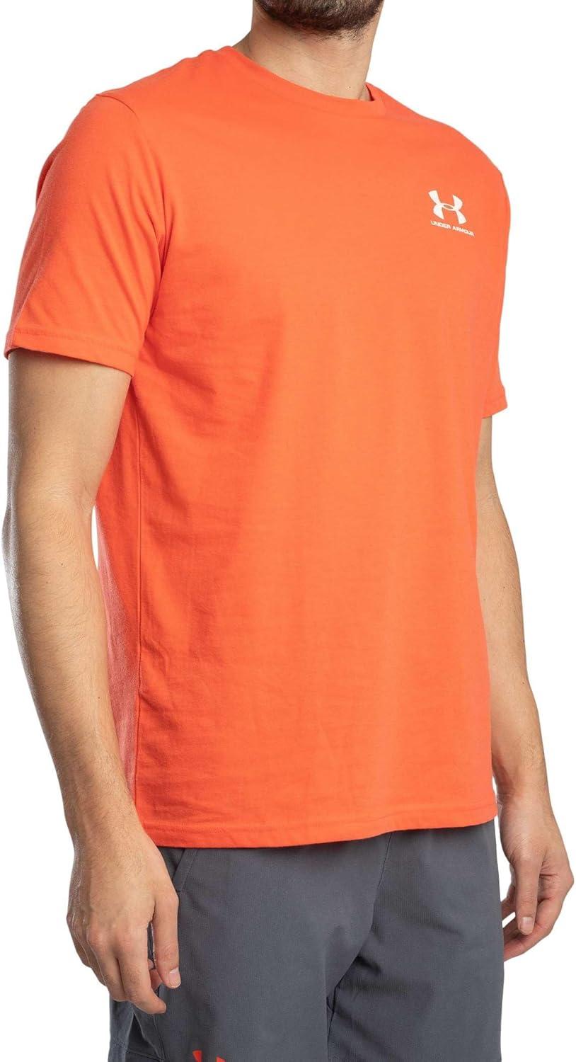 image:imageUnder Armour Mens Sportstyle Left Chest ShortSleeve TShirt847 Fire White