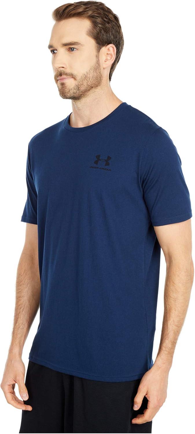 image:imageUnder Armour Mens Sportstyle Left Chest ShortSleeve TShirtAcademy Blue 408Black