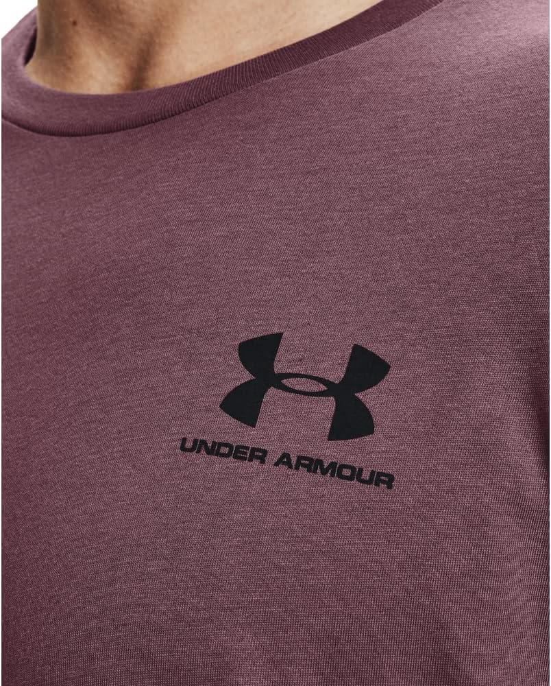 image:imageUnder Armour Mens Sportstyle Left Chest ShortSleeve TShirtAsh Plum 554Black