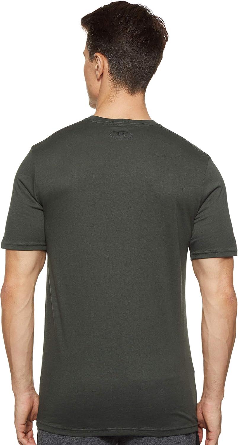 image:imageUnder Armour Mens Sportstyle Left Chest ShortSleeve TShirtBaroque Green 310Black