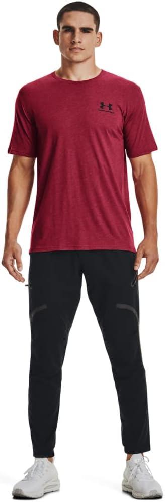 image:imageUnder Armour Mens Sportstyle Left Chest ShortSleeve TShirtBlack Rose Medium Heather 664Black