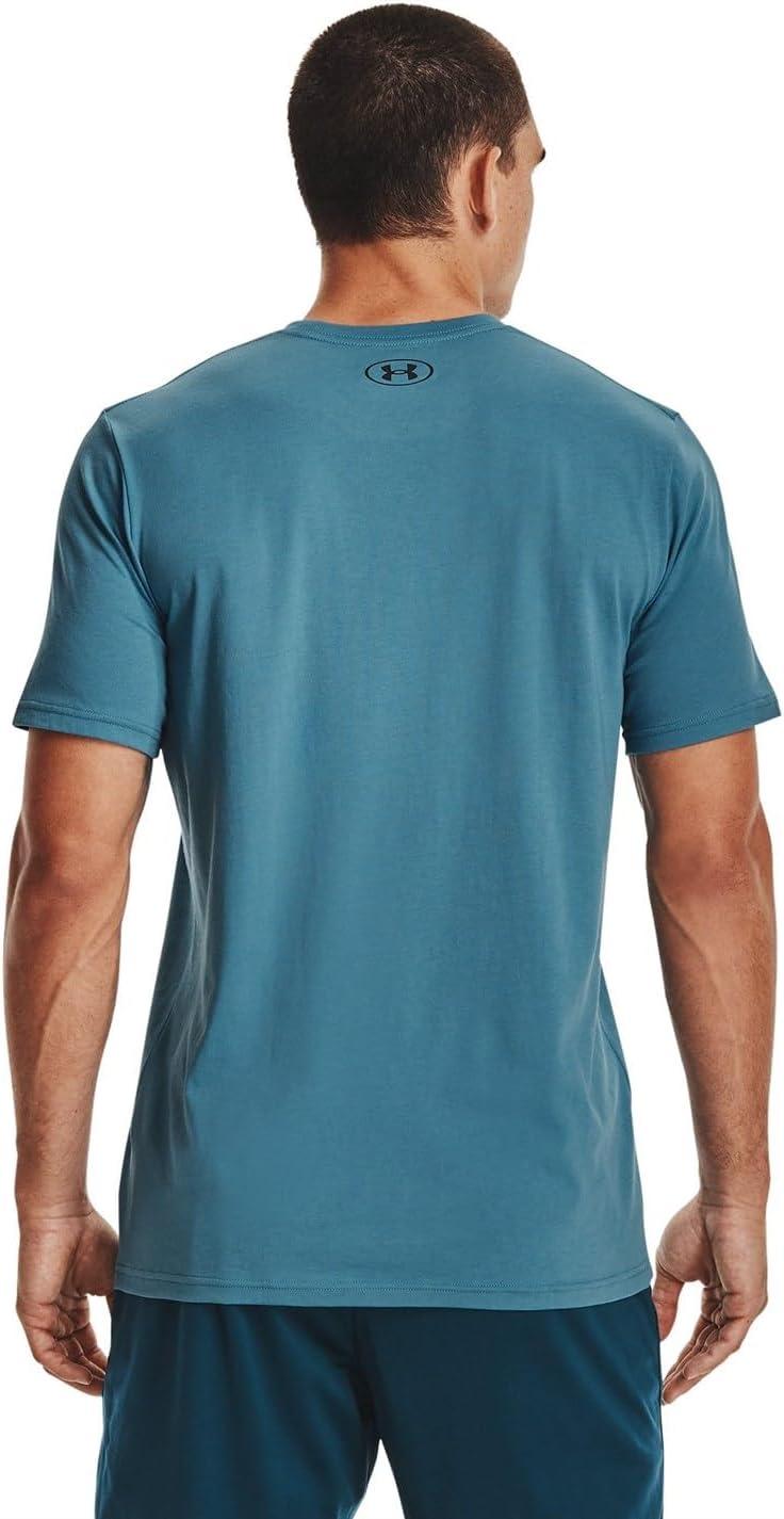 image:imageUnder Armour Mens Sportstyle Left Chest ShortSleeve TShirtBlue Flannel 597Black