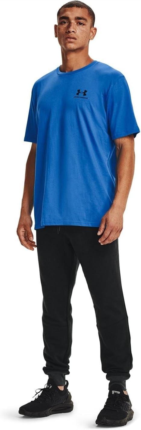 image:imageUnder Armour Mens Sportstyle Left Chest ShortSleeve TShirtBrilliant Blue 787Black