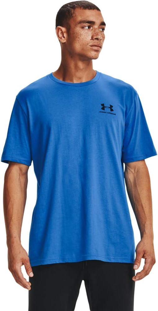image:imageUnder Armour Mens Sportstyle Left Chest ShortSleeve TShirtBrilliant Blue 787Black