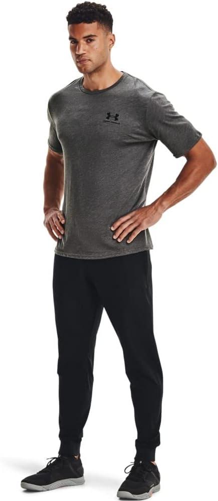image:imageUnder Armour Mens Sportstyle Left Chest ShortSleeve TShirtCharcoal Medium Heat 019Black