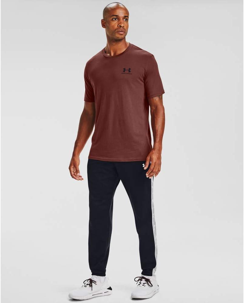 image:imageUnder Armour Mens Sportstyle Left Chest ShortSleeve TShirtCinna Red 688Black