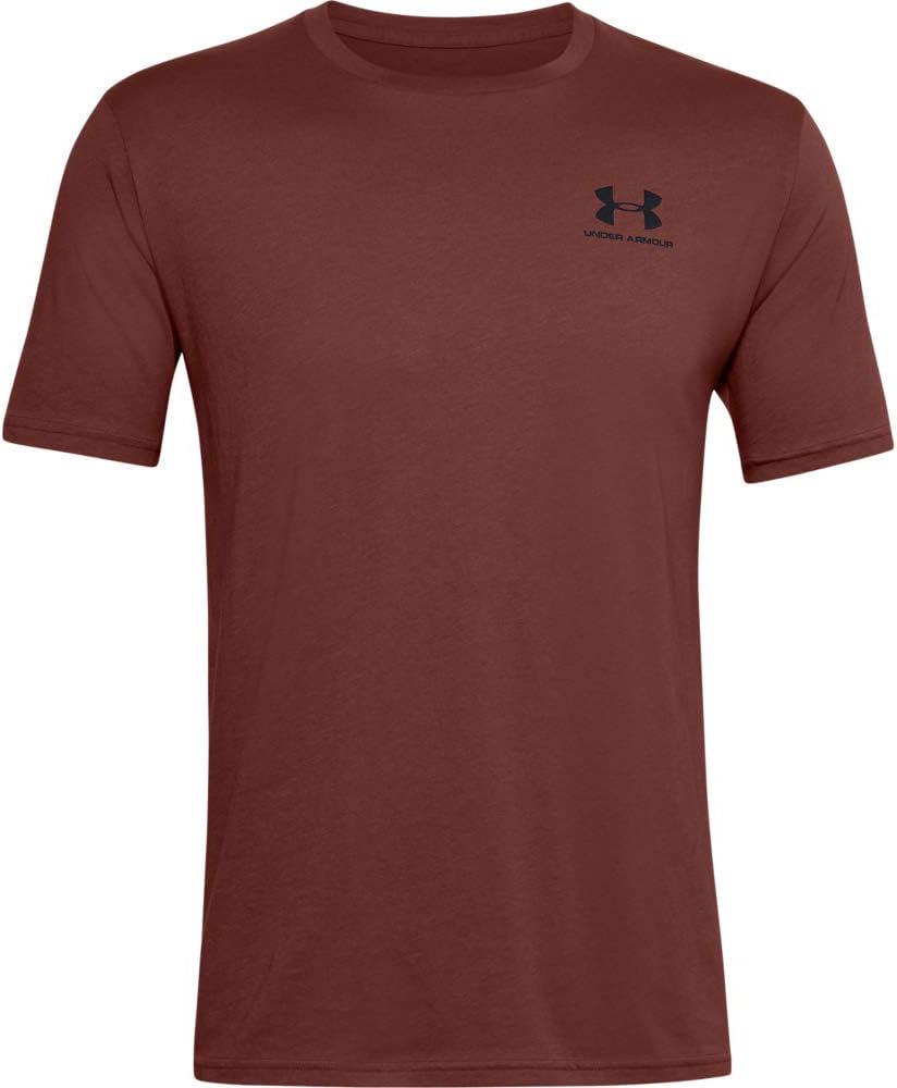 image:imageUnder Armour Mens Sportstyle Left Chest ShortSleeve TShirtCinna Red 688Black