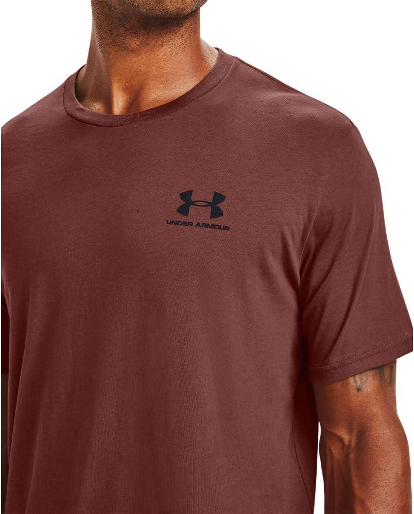 image:imageUnder Armour Mens Sportstyle Left Chest ShortSleeve TShirtCinna Red 688Black
