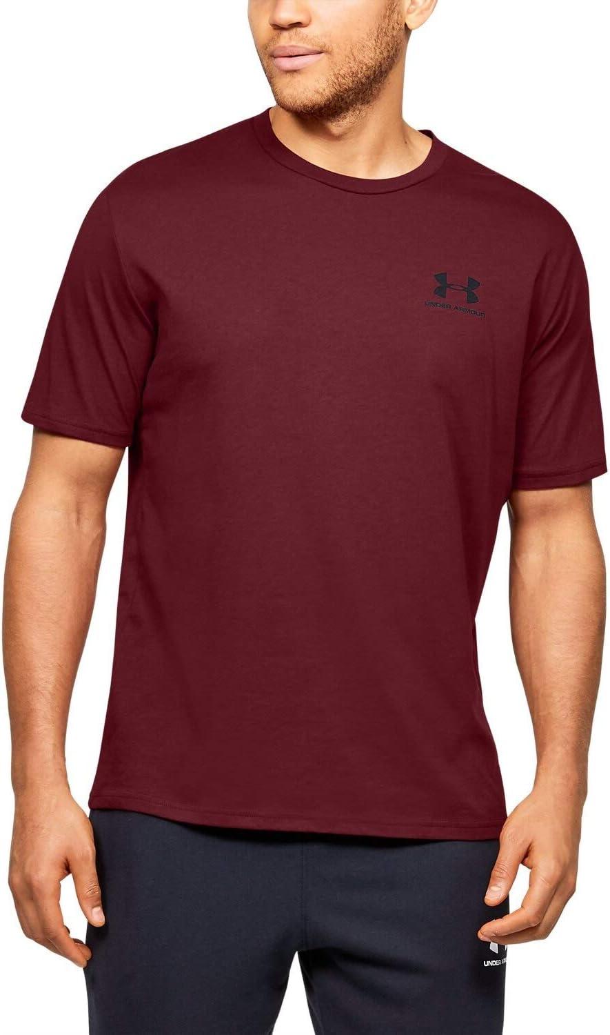image:imageUnder Armour Mens Sportstyle Left Chest ShortSleeve TShirtCordova 615Black