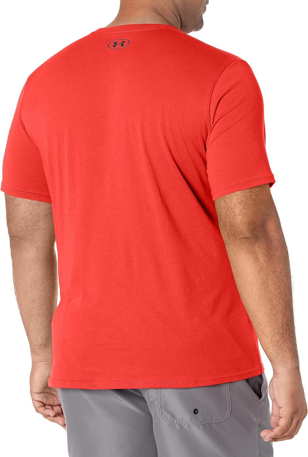 image:imageUnder Armour Mens Sportstyle Left Chest ShortSleeve TShirtDark Orange 860Black