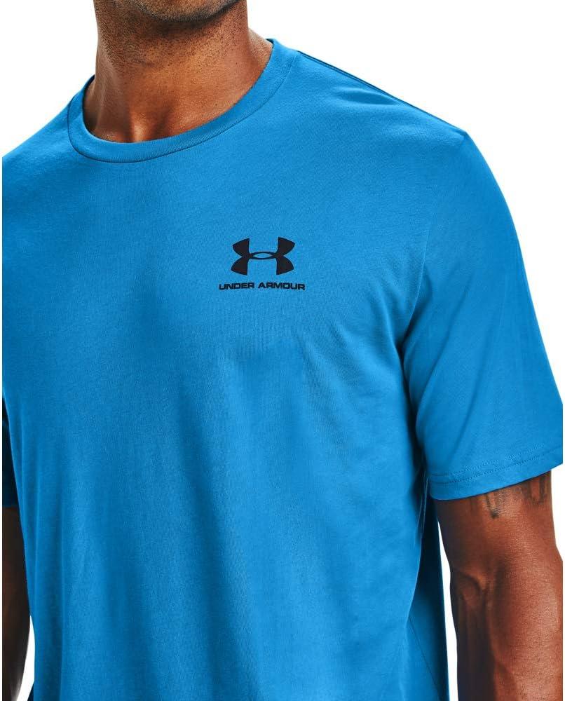 image:imageUnder Armour Mens Sportstyle Left Chest ShortSleeve TShirtElectric Blue 428Black