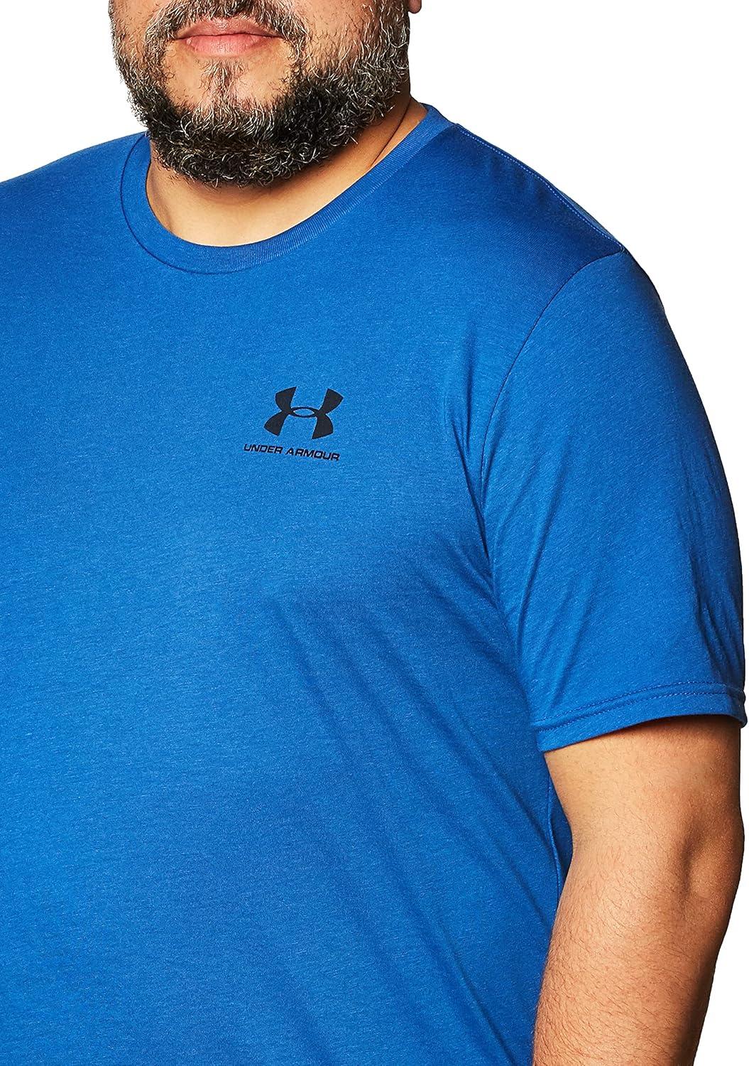 image:imageUnder Armour Mens Sportstyle Left Chest ShortSleeve TShirtElectric Blue 428Black