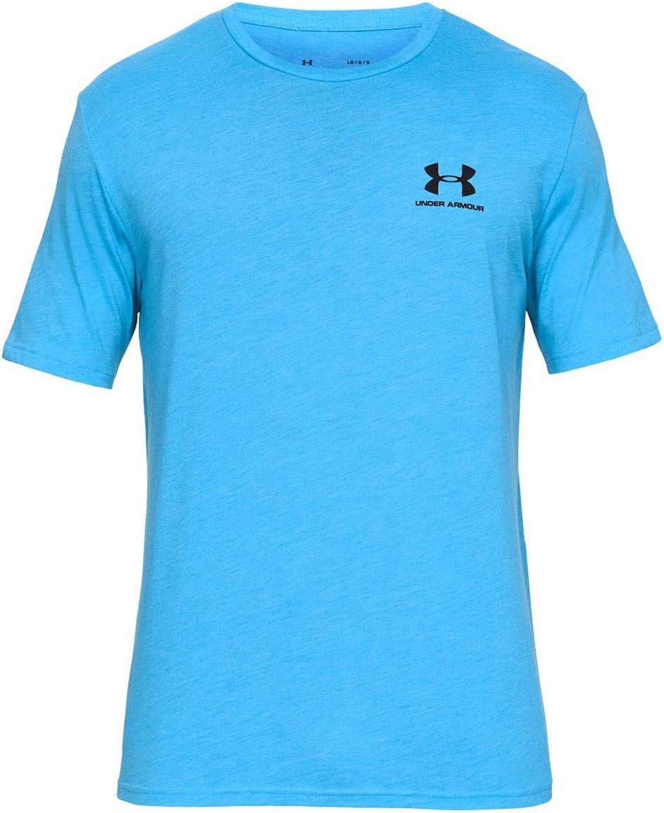 image:imageUnder Armour Mens Sportstyle Left Chest ShortSleeve TShirtEther Blue Medium Heather