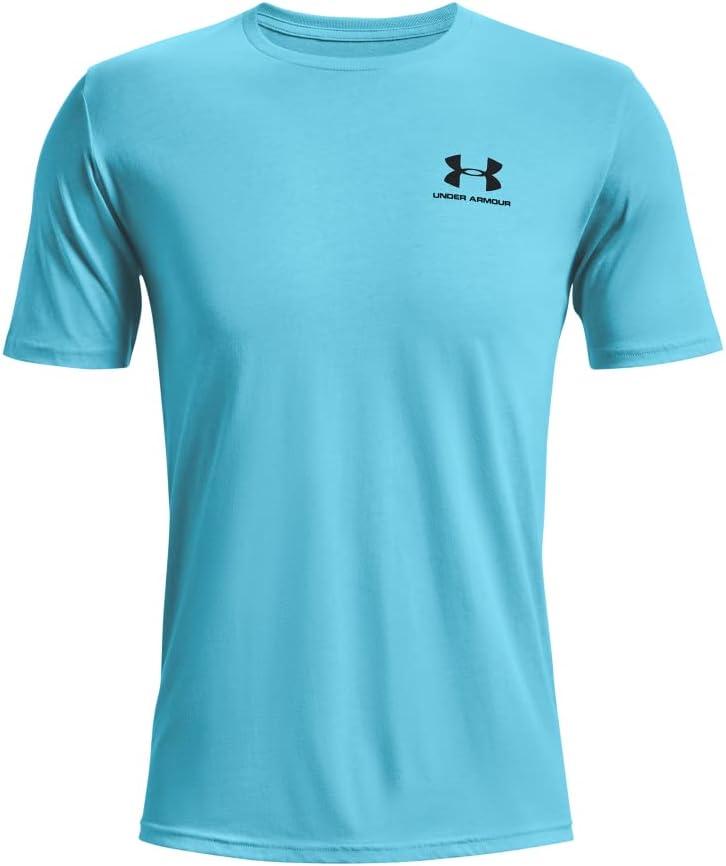 image:imageUnder Armour Mens Sportstyle Left Chest ShortSleeve TShirtFresco Blue 481Black