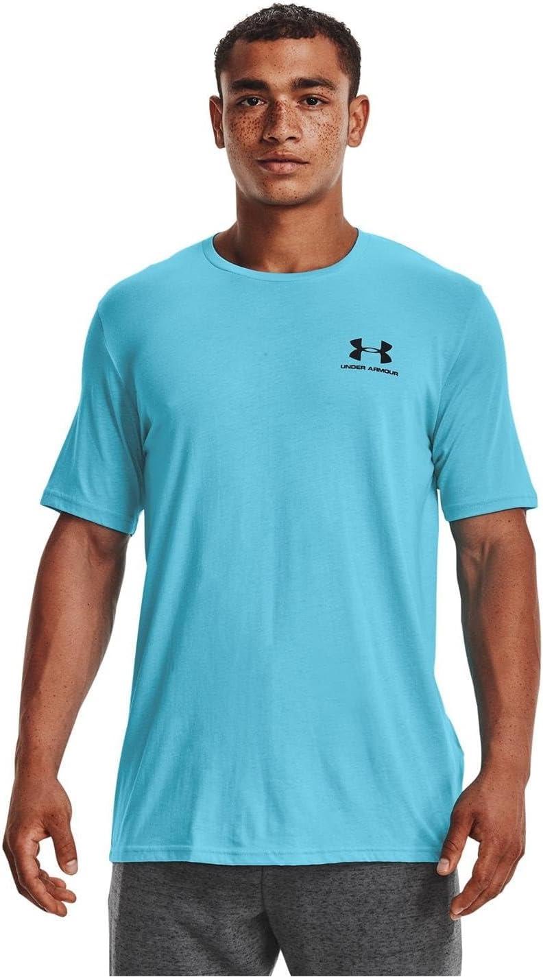 image:imageUnder Armour Mens Sportstyle Left Chest ShortSleeve TShirtFresco Blue 481Black