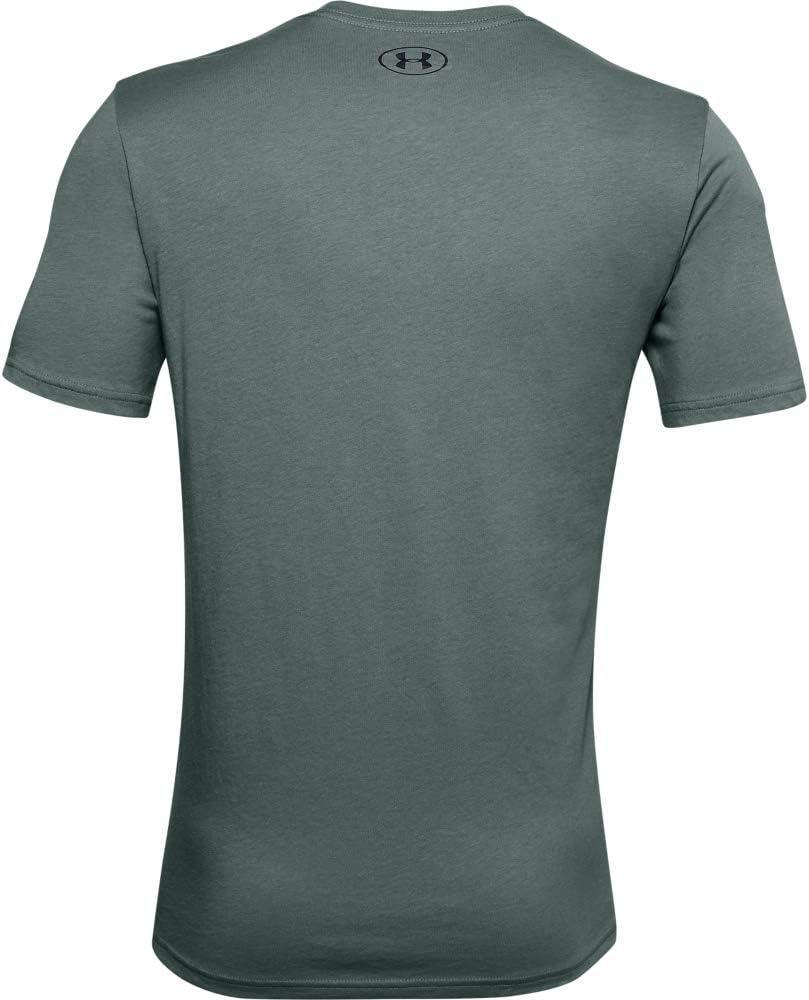 image:imageUnder Armour Mens Sportstyle Left Chest ShortSleeve TShirtLichen Blue 424Black