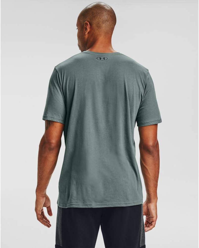 image:imageUnder Armour Mens Sportstyle Left Chest ShortSleeve TShirtLichen Blue 424Black