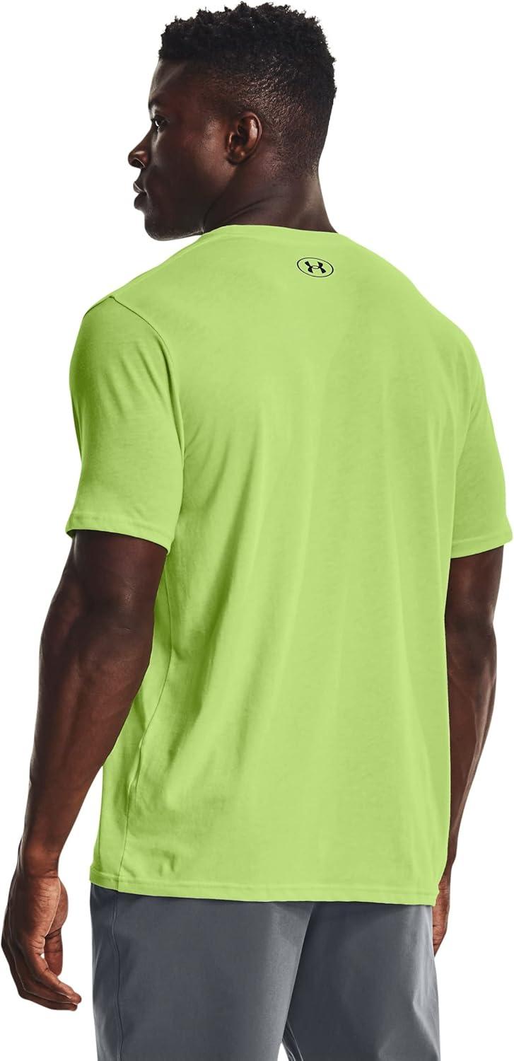 image:imageUnder Armour Mens Sportstyle Left Chest ShortSleeve TShirtLime Foam 368Black