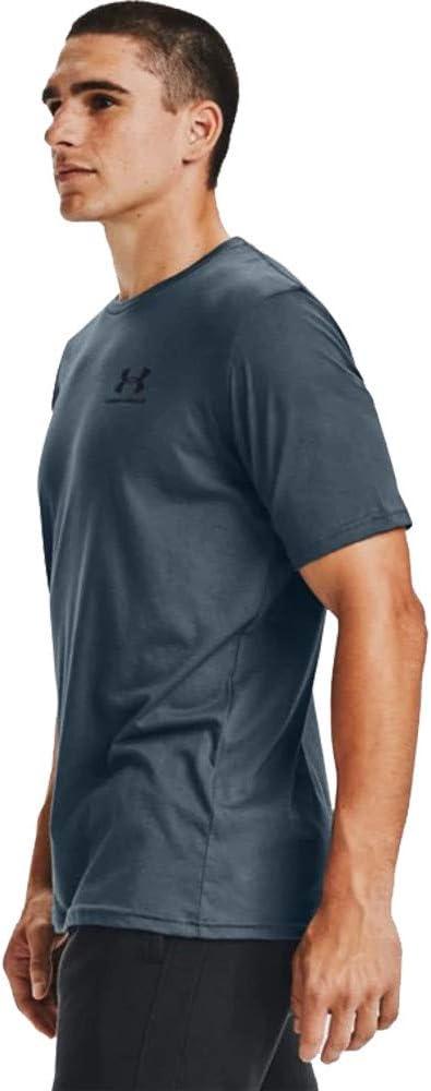 image:imageUnder Armour Mens Sportstyle Left Chest ShortSleeve TShirtMechanic Blue 467Black