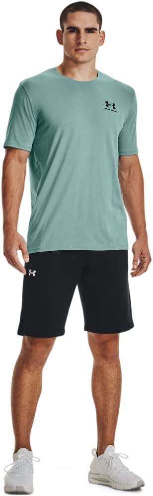 image:imageUnder Armour Mens Sportstyle Left Chest ShortSleeve TShirtRetro Teal 391Black
