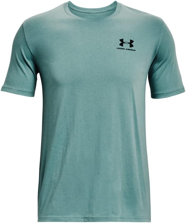 image:imageUnder Armour Mens Sportstyle Left Chest ShortSleeve TShirtRetro Teal 391Black