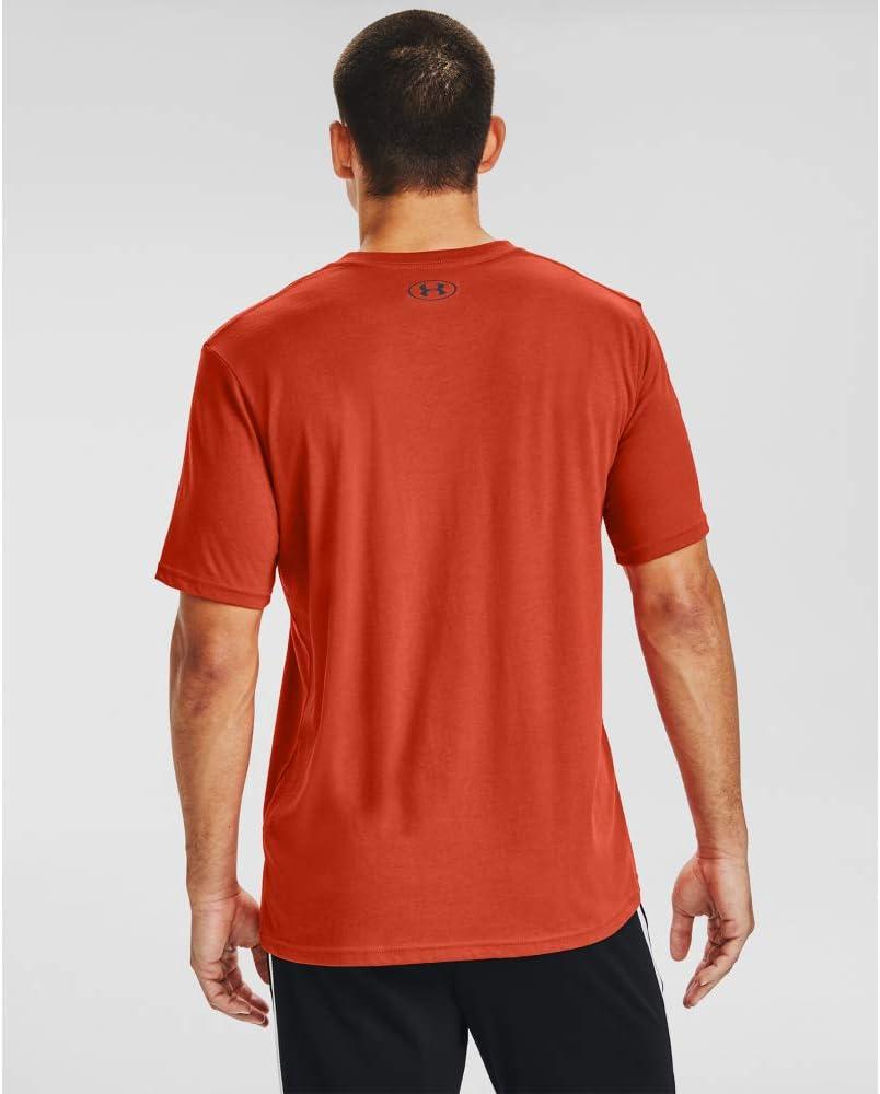 image:imageUnder Armour Mens Sportstyle Left Chest ShortSleeve TShirtRich Orange 830Mechanic Blue