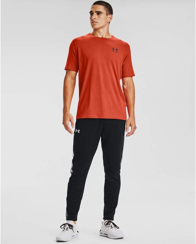 image:imageUnder Armour Mens Sportstyle Left Chest ShortSleeve TShirtRich Orange 830Mechanic Blue
