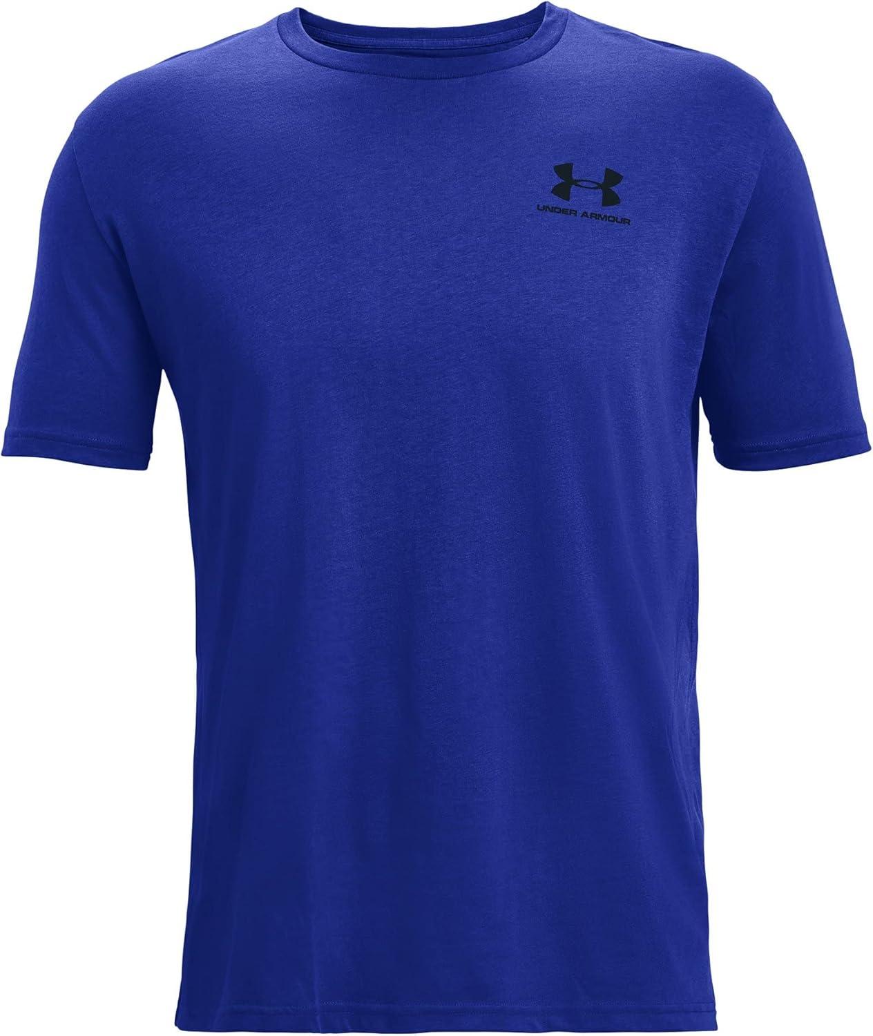 image:imageUnder Armour Mens Sportstyle Left Chest ShortSleeve TShirtRoyal Blue 402Black