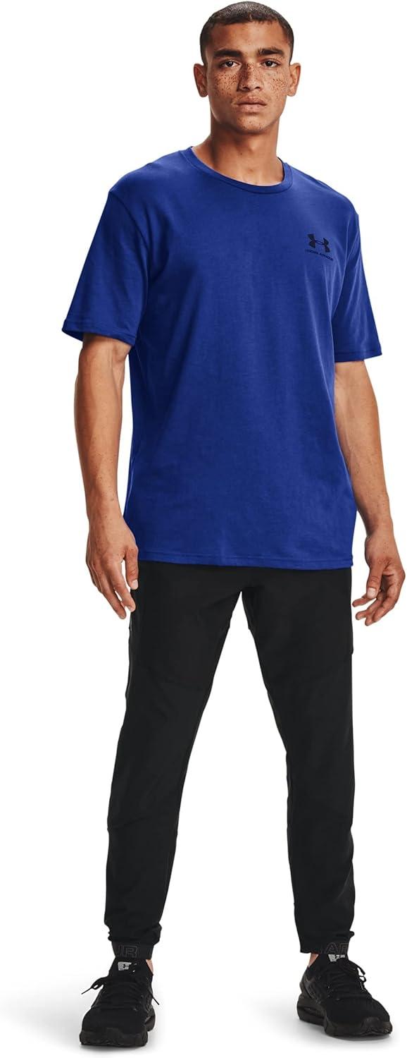 image:imageUnder Armour Mens Sportstyle Left Chest ShortSleeve TShirtRoyal Blue 402Black