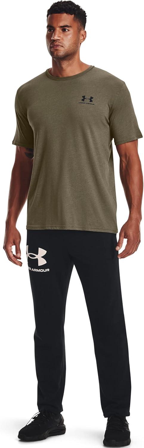 image:imageUnder Armour Mens Sportstyle Left Chest ShortSleeve TShirtTent Medium Heather 361Black