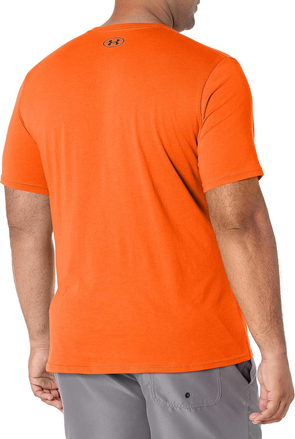 image:imageUnder Armour Mens Sportstyle Left Chest ShortSleeve TShirtUltra Orange 856Black