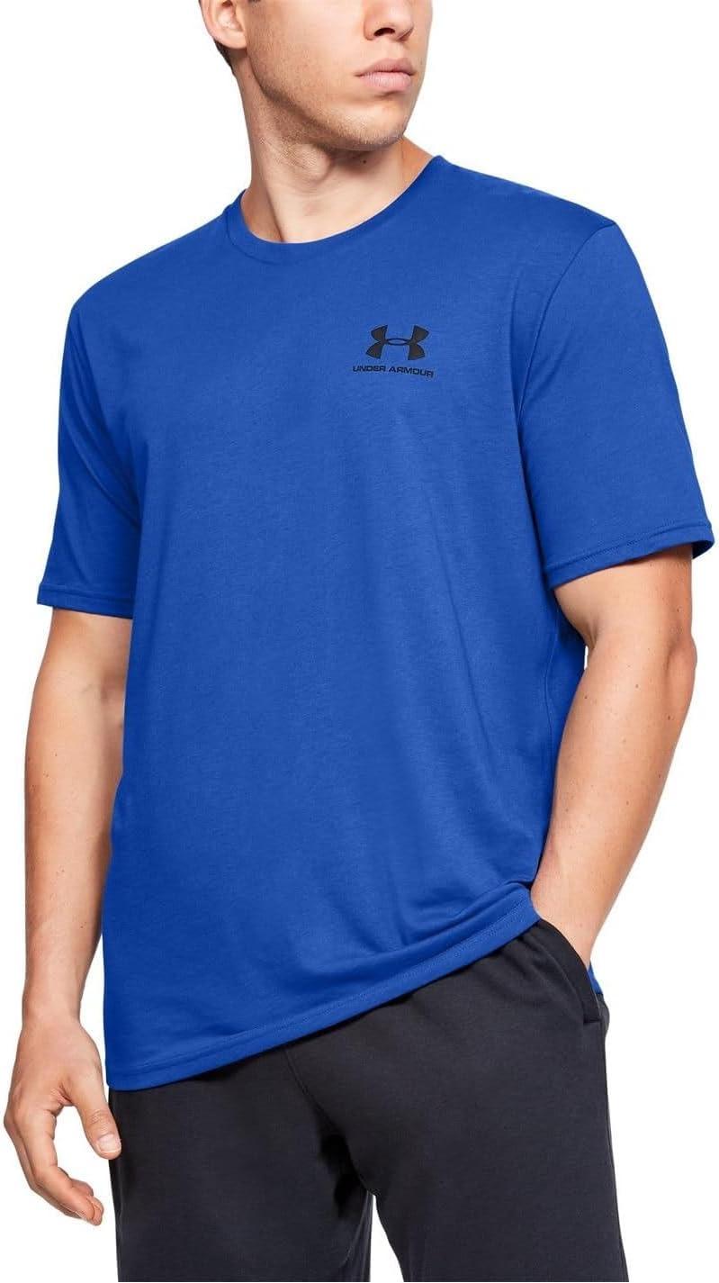 image:imageUnder Armour Mens Sportstyle Left Chest ShortSleeve TShirtVersa Blue 486Black